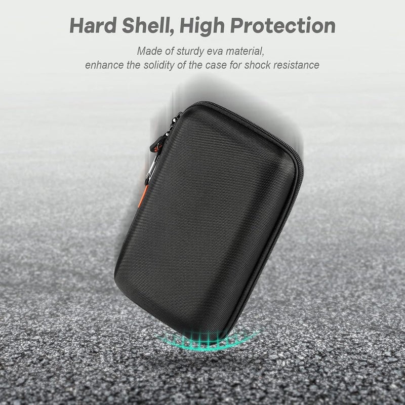 GLCON 2 Colors Shockproof Hard Shell Carrying Case for GPS, External Hard Drive, Power Bank, Charger, Cable, Heart Monitor, Cell Phone, Electronic Accessories - Larger Capacity Storage Pouch Travel Bag - Image 4